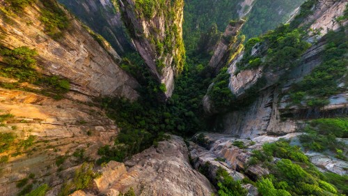 哈利路亚山，张家界国家森林公园，中国 (© Amazing Aerial Premium/Shutterstock)